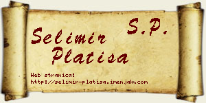 Selimir Platiša vizit kartica